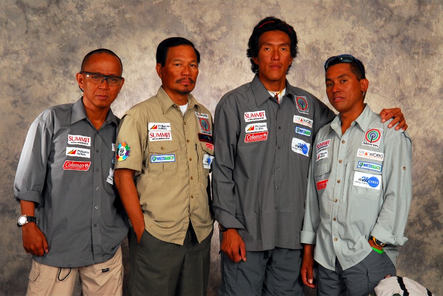 Dr. Teofredo T. Esguerra standing with fellow rescue team members during an international mission
