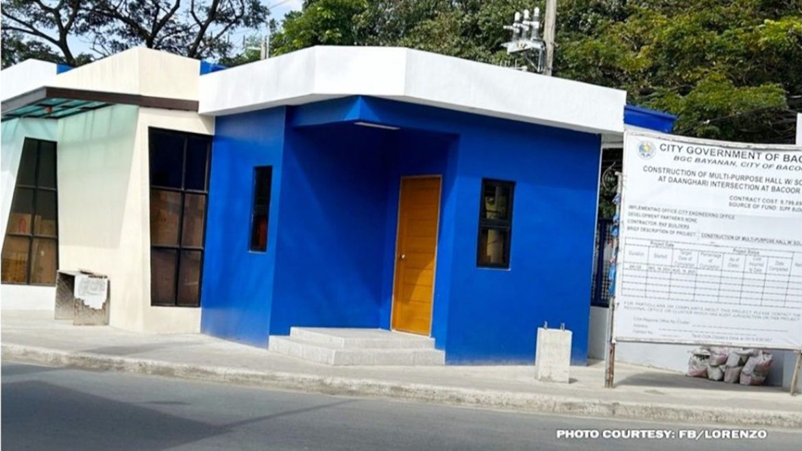 ₱9.8-million solar-powered multi-purpose hall Bacoor shown in photos that circulated on social media