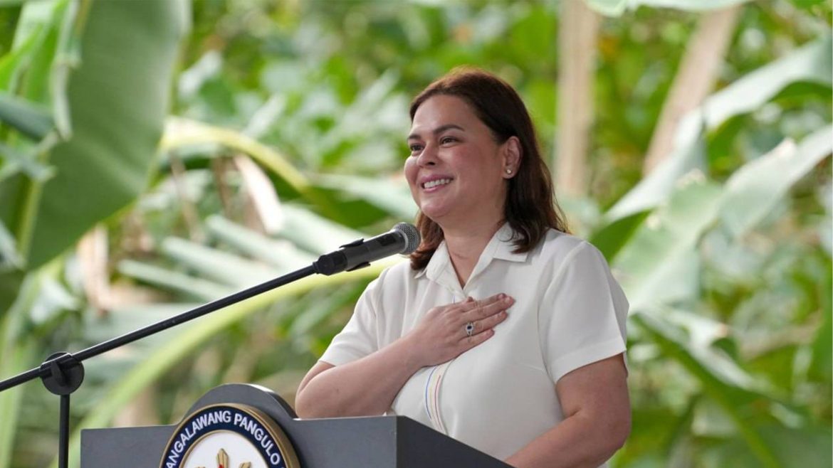 Vice President Sara Duterte speaks at a public event as House impeachment rules vs Sara Duterte come under renewed scrutiny