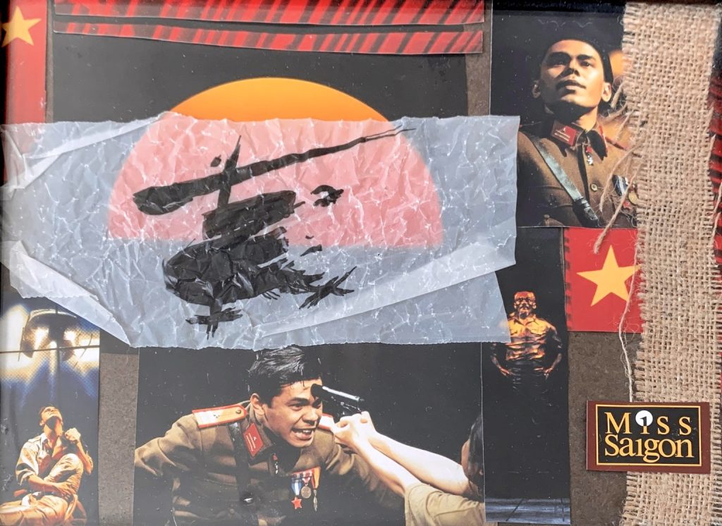 Miss Saigon musical poster featuring the iconic West End production