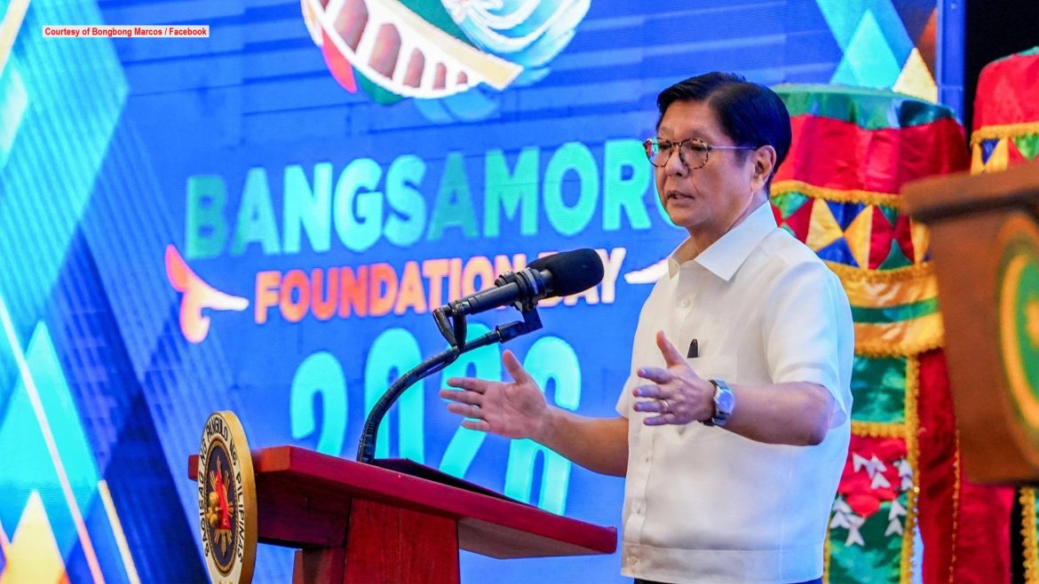President Ferdinand Marcos Jr. speaks at a public event prior to his diverticulitis diagnosis, which led to the cancellation of subsequent engagements