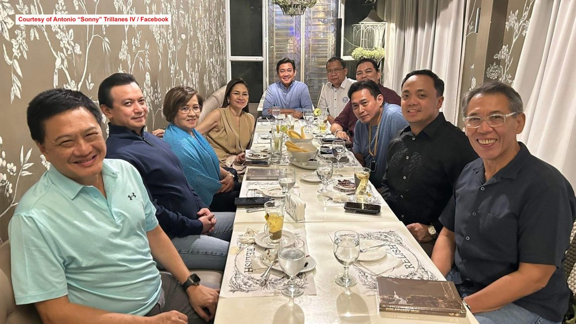 Trillanes Hontiveros De Lima photo showing opposition leaders during a private dinner discussion