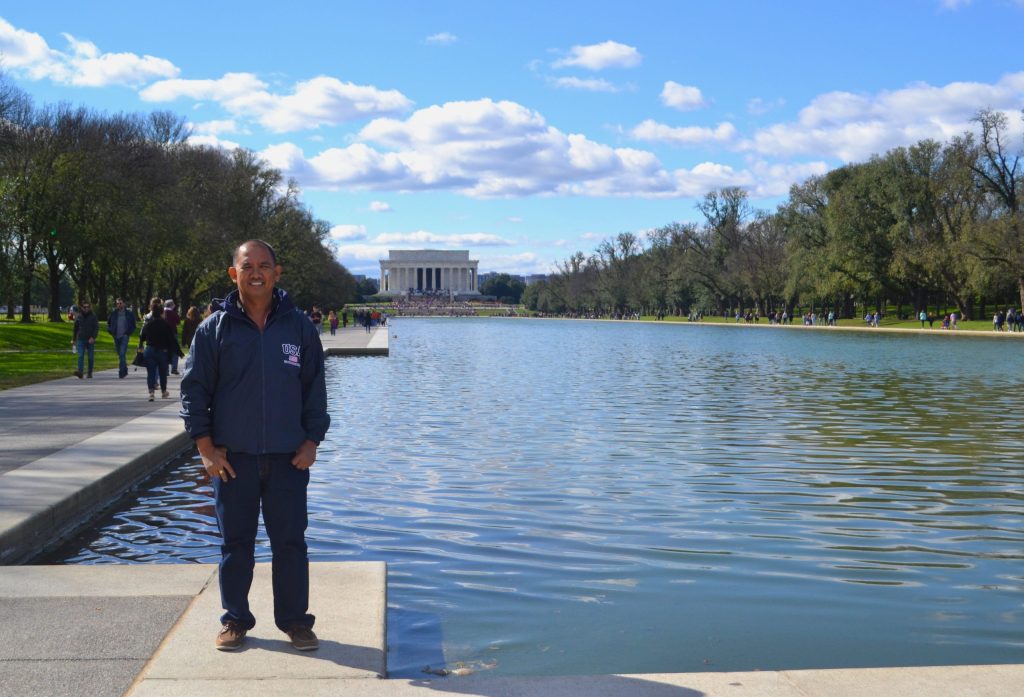 New York and Washington DC travel photo at the Lincoln Memorial Reflecting Pool in Washington DC
