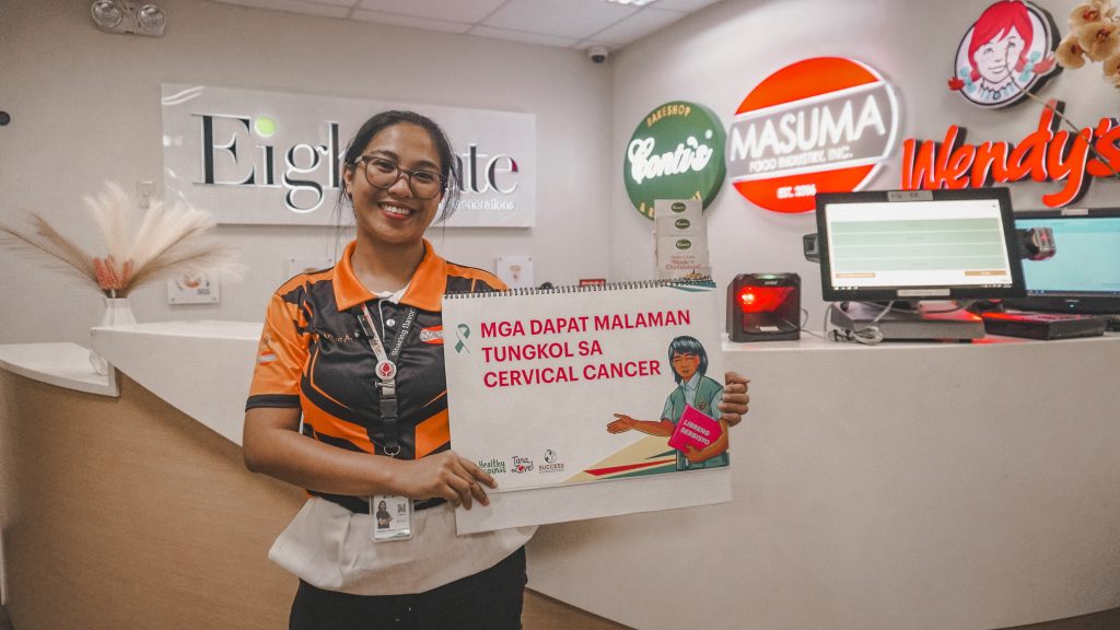 Camie Alcoran, Environment, Health, and Safety Officer, supports workplace cervical cancer screening for women employees