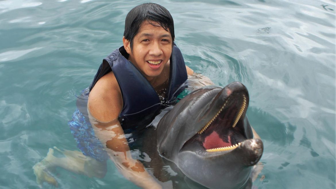 Dennis Ladaw enjoying a marine tourism activity in Davao City