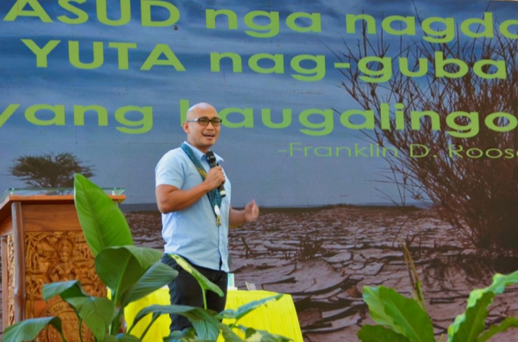 Dr. Johnvie Goloran speaks about the importance of soil testing for sustainable agriculture in Agusan del Sur.