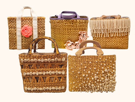 Handcrafted water hyacinth bags produced by Muntinlupa weavers supported by the DOST Eco-Dryer project.