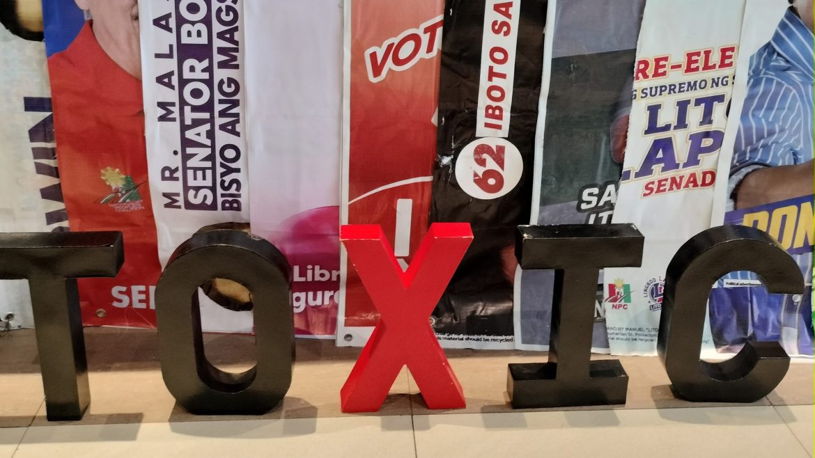 Sample PVC tarpaulins labeled toxic after laboratory testing for cadmium