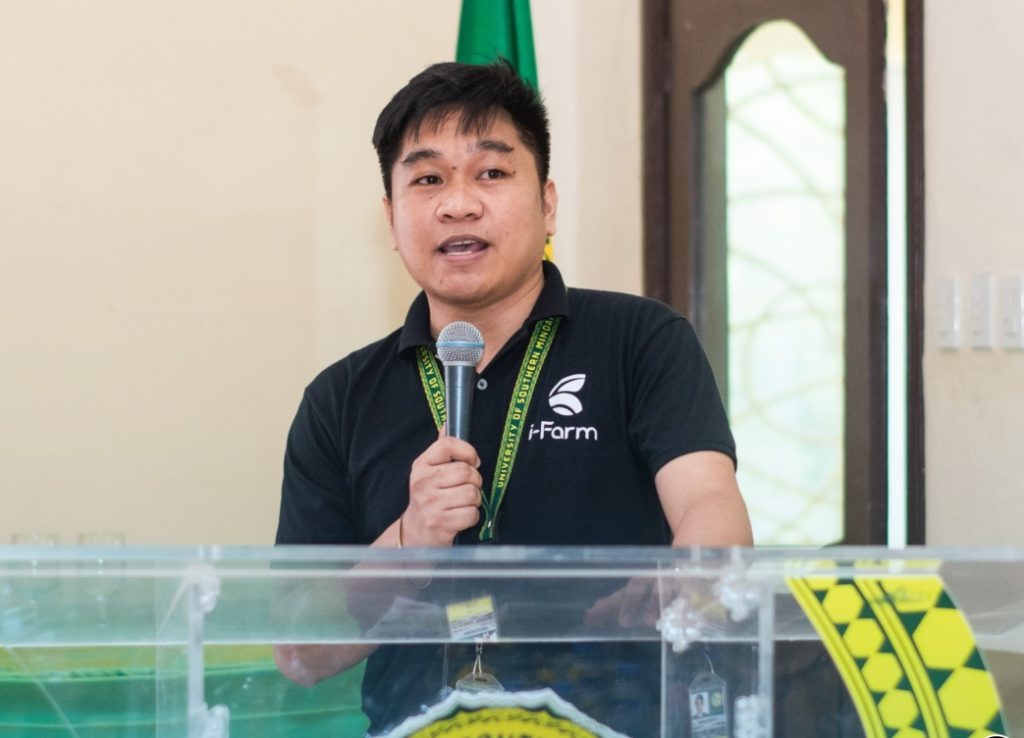 Young innovator John Paul Cabangal presenting his superworm snack food innovation