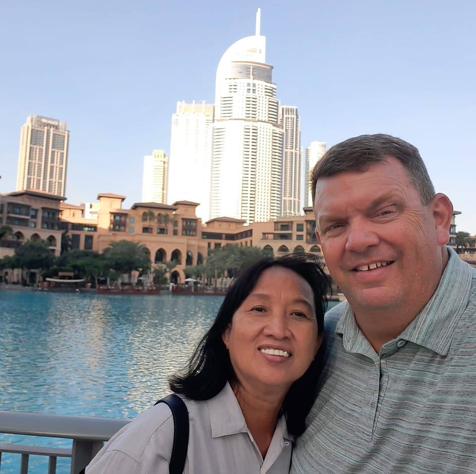 Steve Hyde and his wife enjoying their time in Davao City
