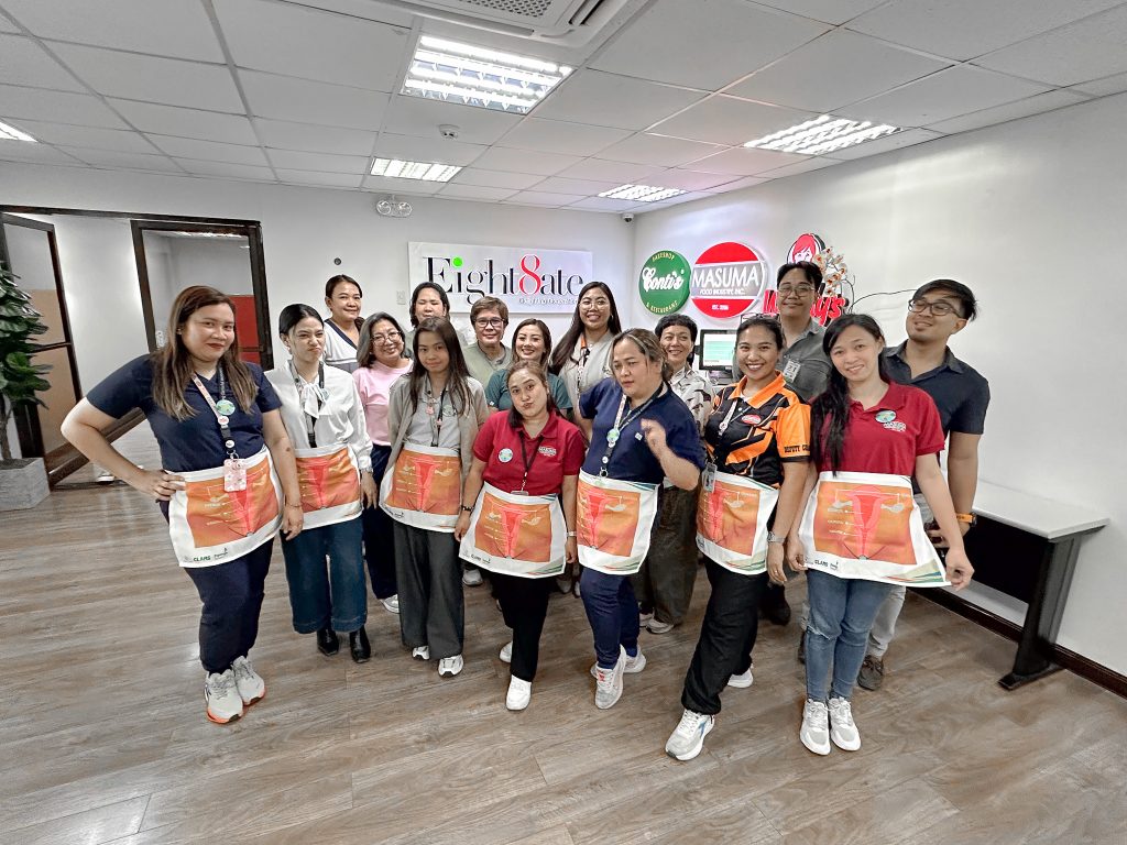 Women employees at Eight8Ate Holdings Inc. participate in workplace cervical cancer screening guided by trained health champions