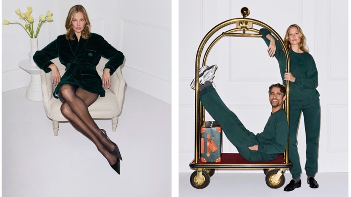 Models showcasing pieces from Raffles The Butler Did It Collection in a luxury fashion setting at Printemps