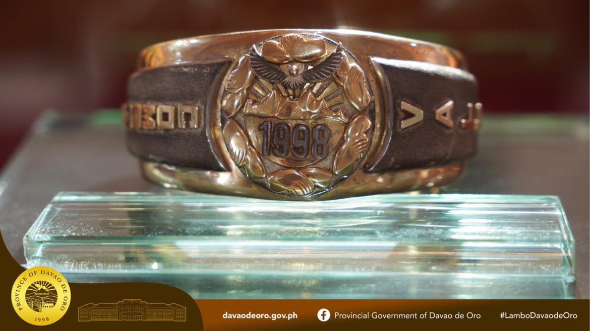 The Bulawan Festival solidarity ring symbolizing unity and the province’s gold mining heritage in Davao de Oro.