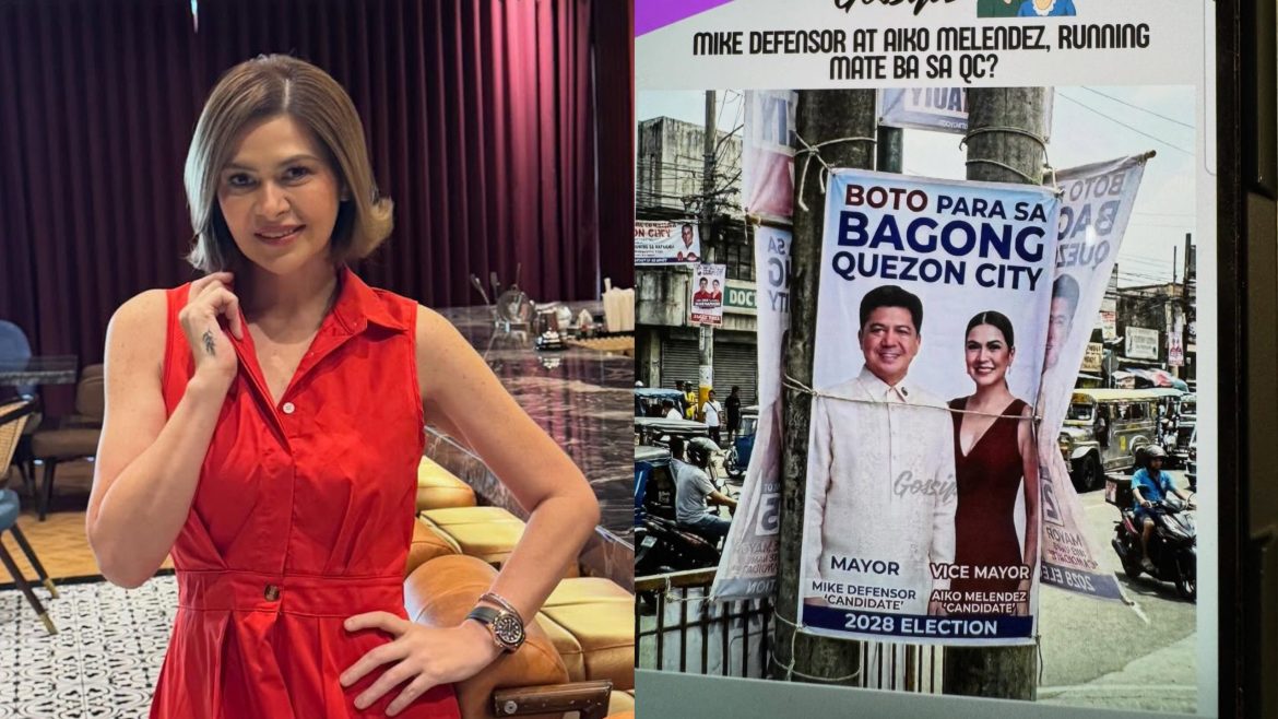 Aiko Melendez addresses rumors about running for vice mayor in the 2028 Quezon City elections after tarpaulins promoting a possible political tandem circulated online.