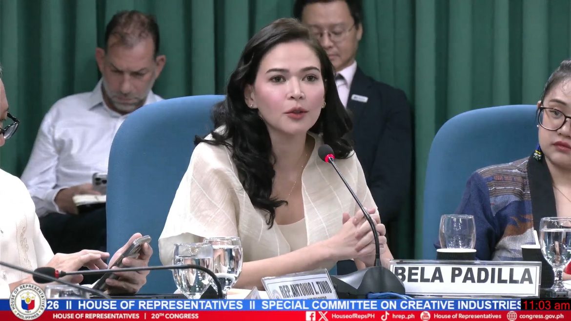 Bela Padilla film industry reform advocacy during House Creative Industries hearing