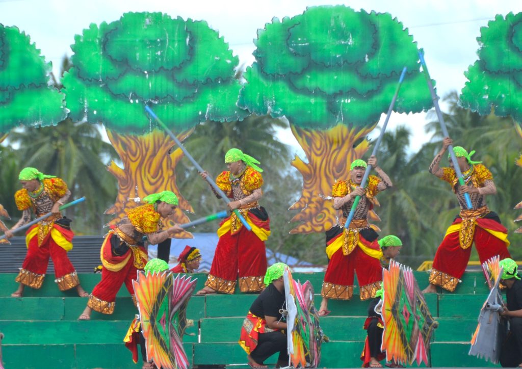 Candidates perform during the inaugural presentation of Binibining Davao de Oro 2026