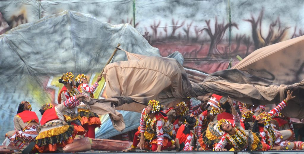Festival dancers perform energetic Indak-Indak street dance during Bulawan Festival 2026