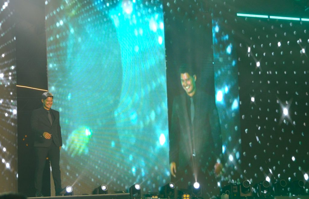 Actor Daniel Matsunaga serves as judge during Binibining Davao de Oro 2026 at the Bulawan Festival