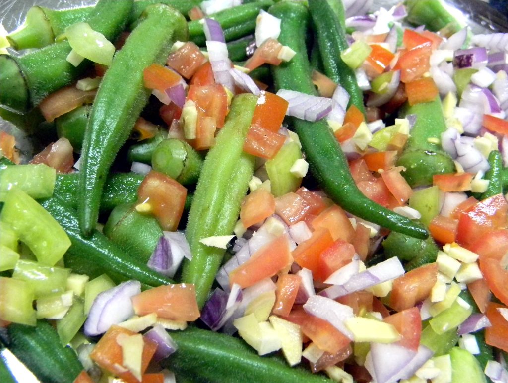 Fresh okra vegetable commonly used in Filipino cooking and known for its health benefits