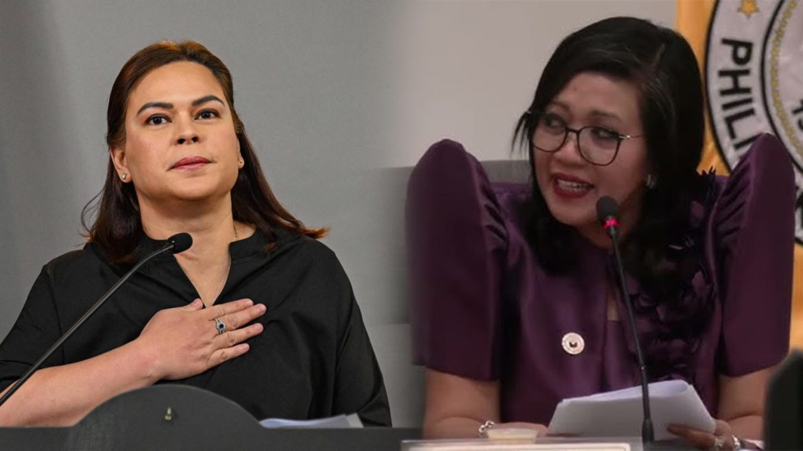 Vice President Sara Duterte during a public appearance as the Sara Duterte impeachment hearing issue draws national attention
