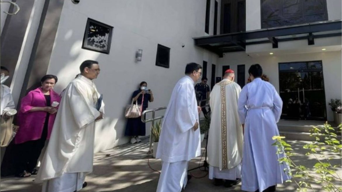 Manila Archbishop Jose Advincula leads blessing ceremony at St. Michael Center for Exorcism and Spiritual Liberation in Makati City
