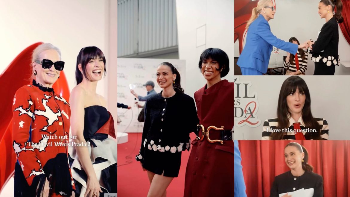 Anne Curtis and Mimiyuuuh meet Meryl Streep and Anne Hathaway during the Devil Wears Prada 2 Tokyo press tour