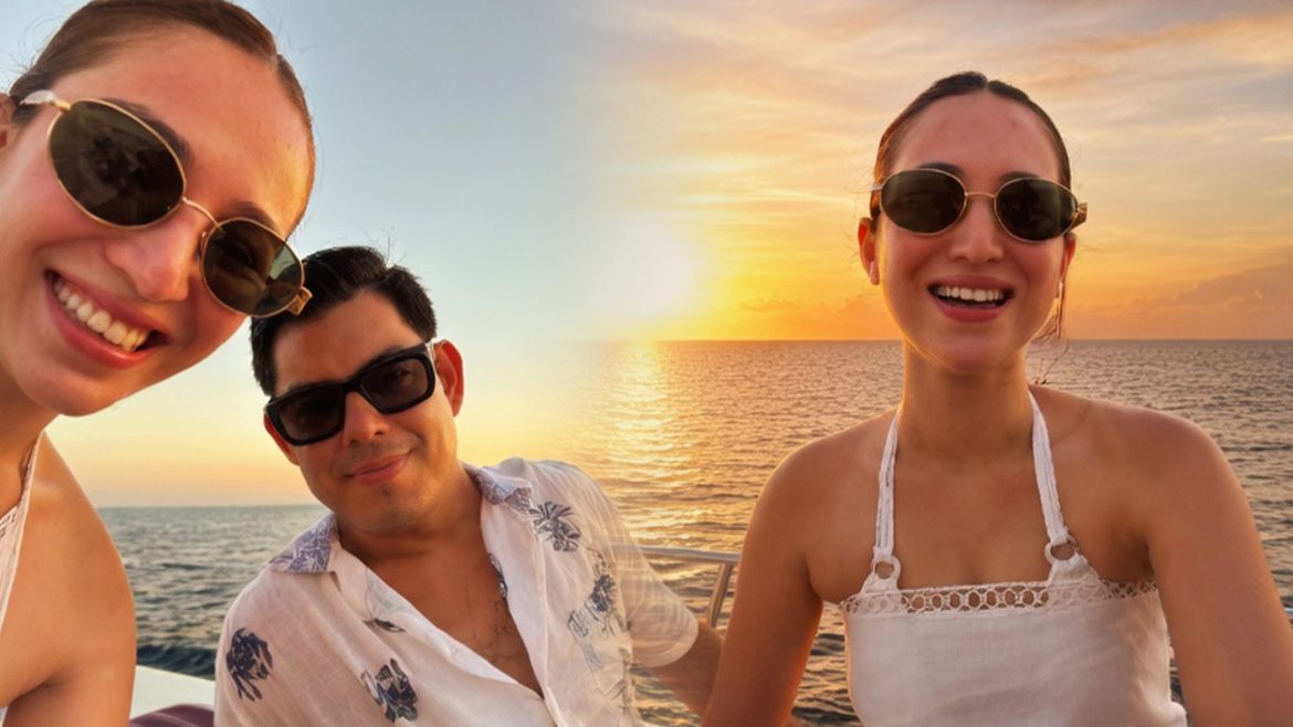 Barbie Imperial and Richard Gutierrez during a Facebook Live by the beach at sunset, viral livestream moment