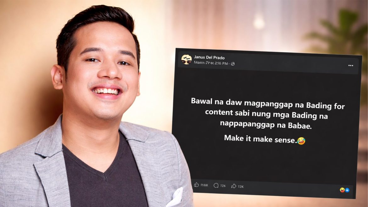 Janus Del Prado viral post shown alongside his portrait as the issue trends online