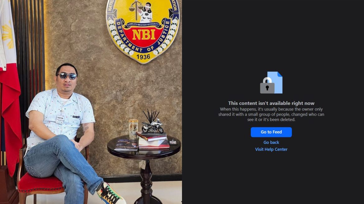 Sir Jack Argota sitting indoors as news about his Facebook page takedown spreads online