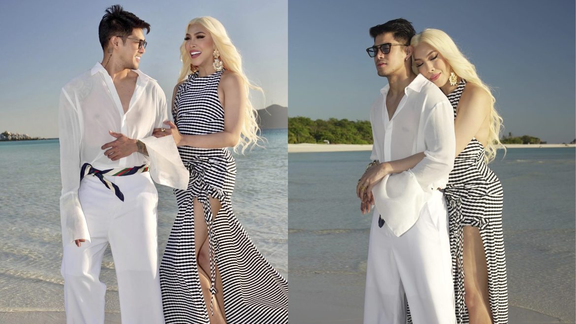 Vice Ganda and Ion Perez in a romantic beach photoshoot featured in their viral beach post