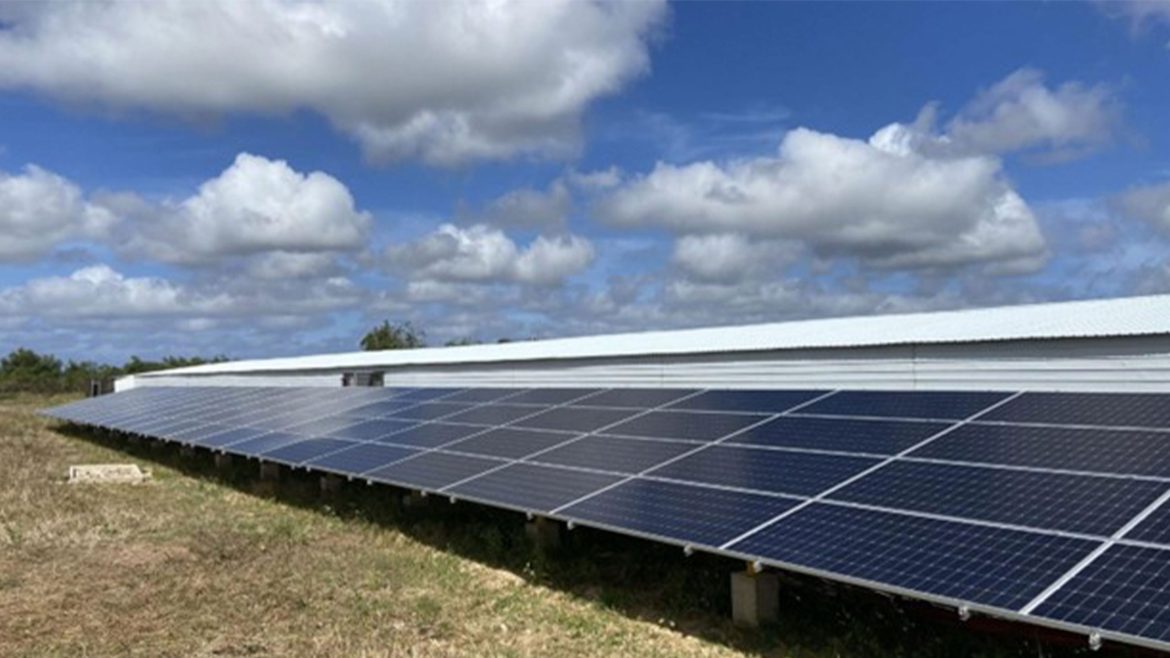Solar panels installed on a commercial building in Pangasinan